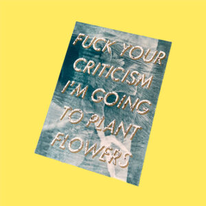 rob davis fuck your criticism i'm going to plant flowers (2020)