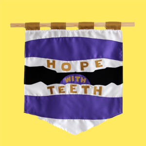 chris alton, hope with teeth (purple and gold) 2022