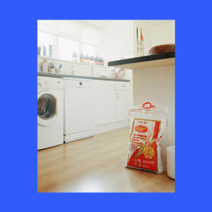 yuxin jiang, a kitchen of a clear identity and a bag of rice of unclear identity